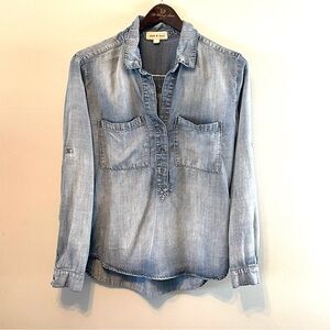 Cloth & Stone Button Up Tencel Long Sleeve Top S